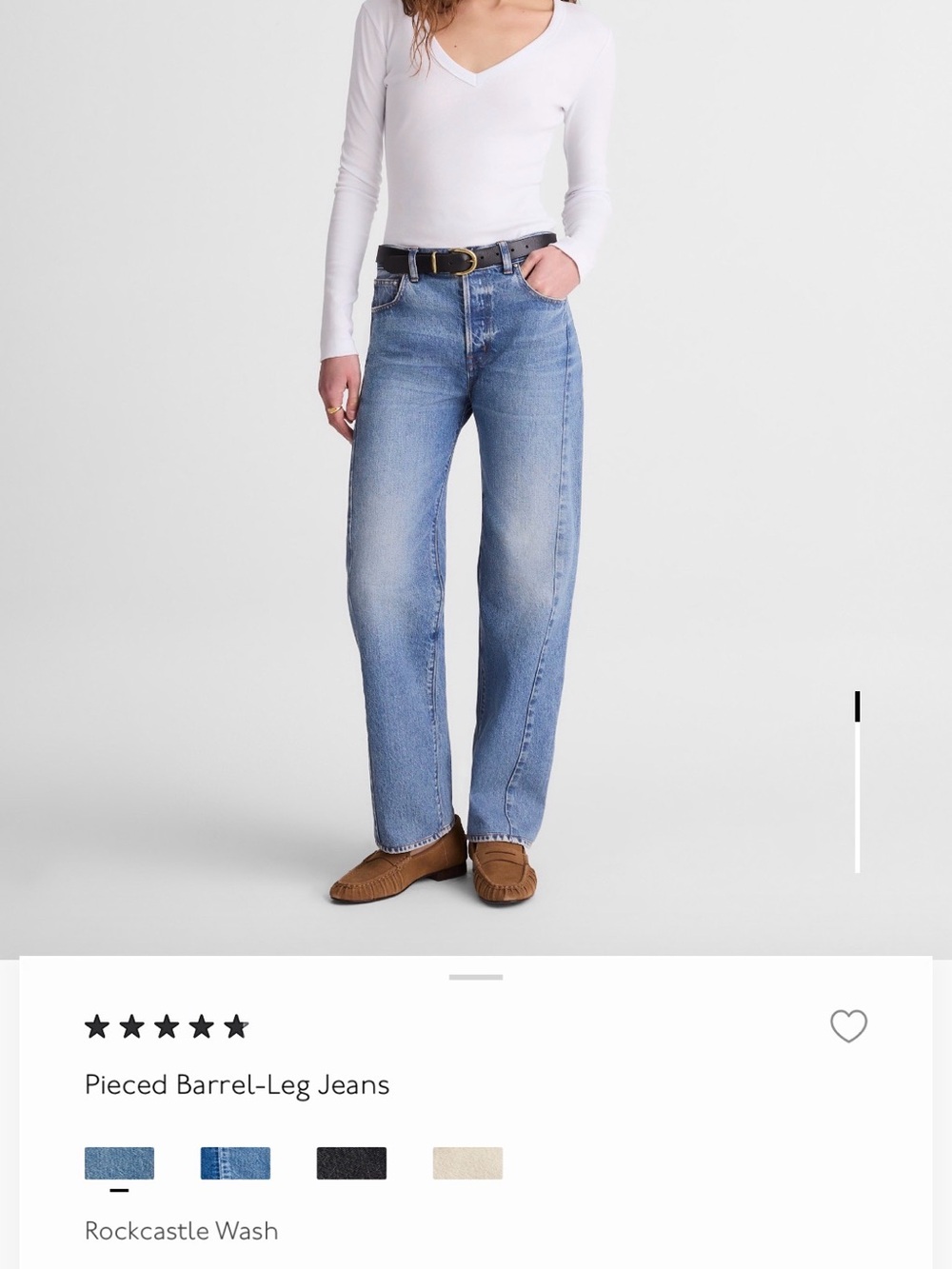 Madewell Pieced Barrel-Leg Jeans